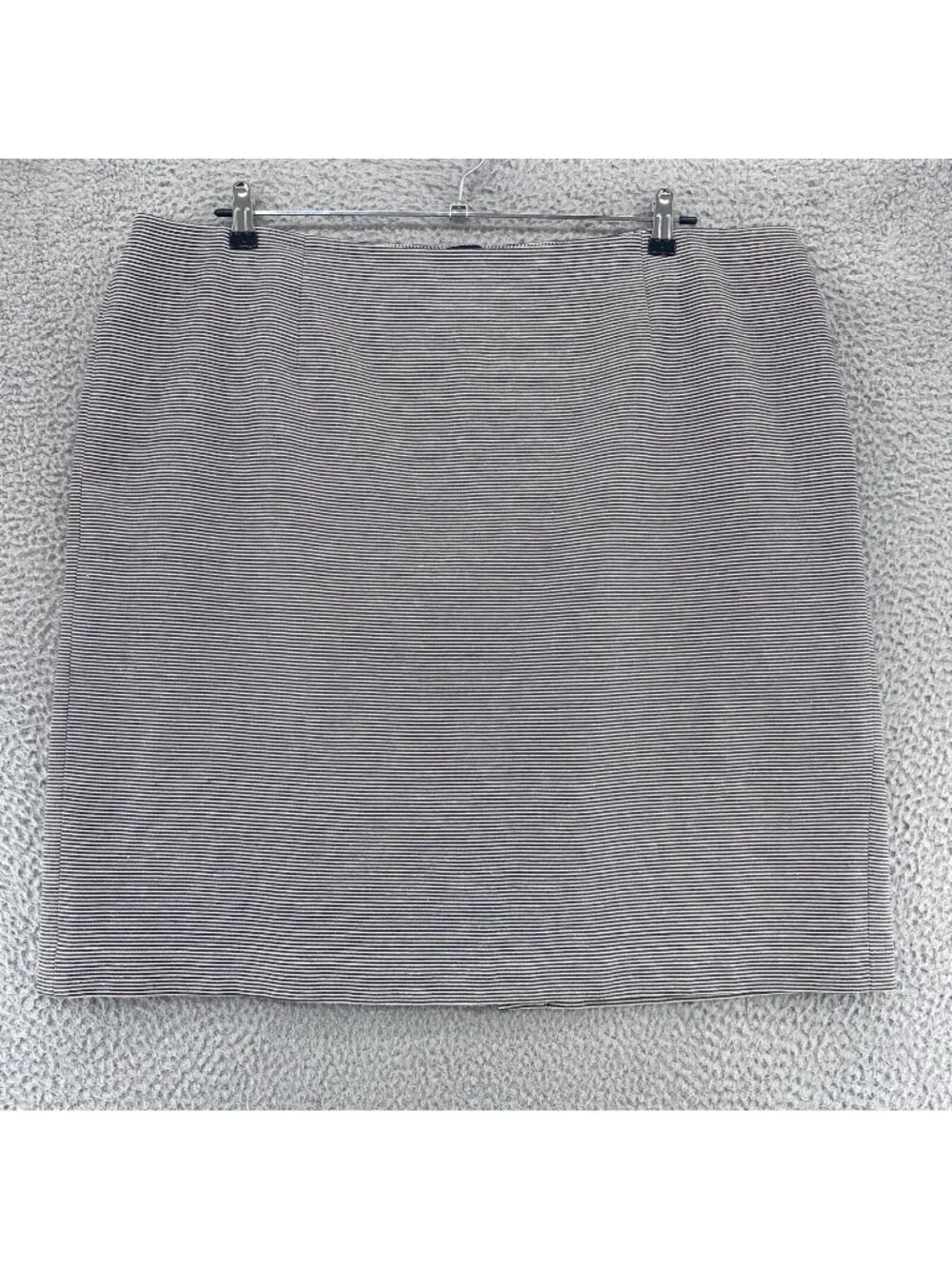 Talbots Skirt Womens 24W Plus Blue Striped Knee Length Pencil Straight Office